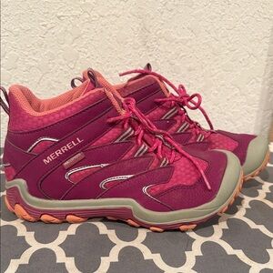 Merrell Chameleon Hiking Boot Pink Leather Waterproof